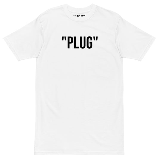 "PLUG" Logo T White